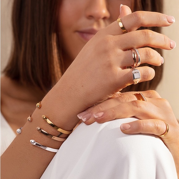 18K Gold Vermeil Nura Reef Stacking Ring - Picture 9 of 16